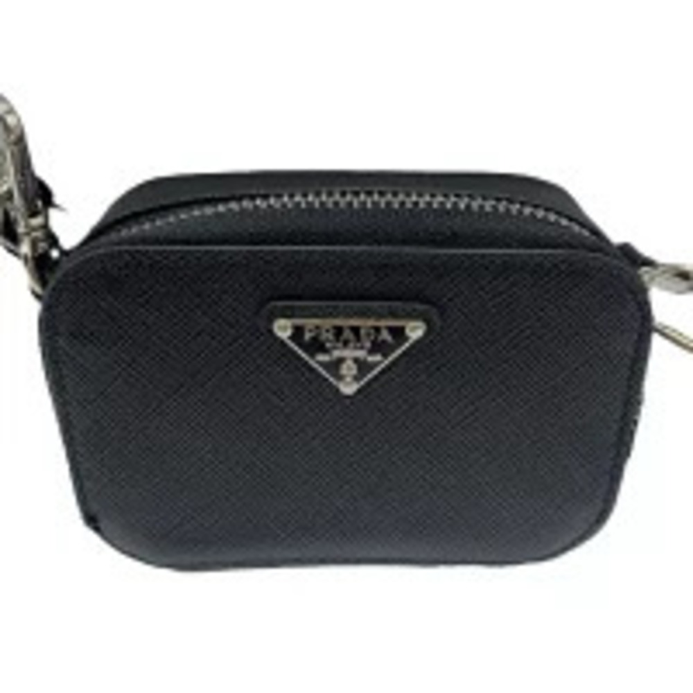 Prada Body Bum Crossbody Belt Bag Saffiano Leather Clutch Black
